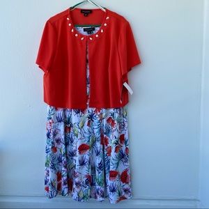 New Floral Dress with Jacket, 18W